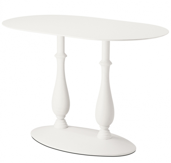 Pied de table colonne Liberty Pedrali ellipse ovale blanc