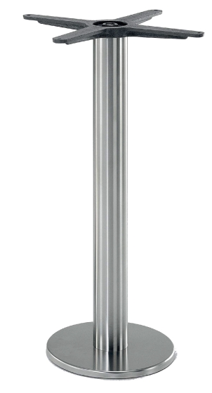 Pied de table colonne Fixe permanent Pedrali ronde chromée inox