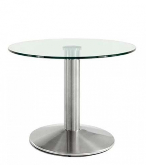 Pied de table basse Tonda Pedrali ronde acier inox 