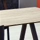 Table 4 pieds Arki Pedrali acier laqué compact bois multiplis 