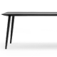 Table design bois 4 pieds Babila Pedrali frene Plateau Fenix bois multiplis plateau design marbre 
