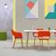 Table design bois 4 pieds Babila Pedrali frene Plateau Fenix bois multiplis plateau design marbre 