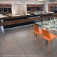 Table 4 pieds Logico Pedrali inox verre 