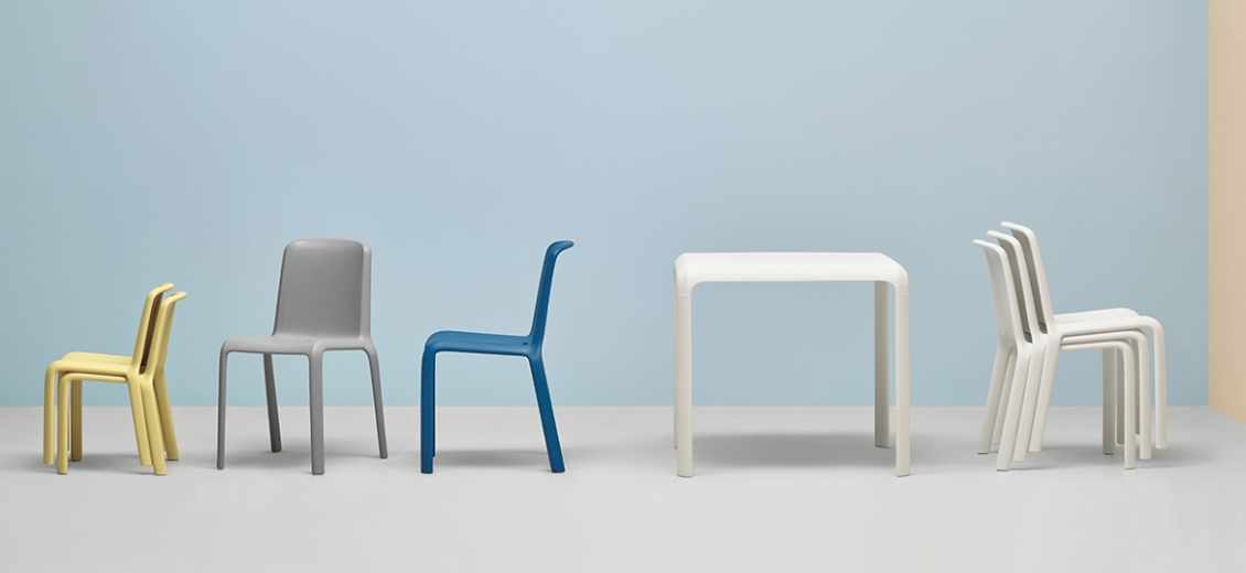 Table 4 pieds Snow Odo Fioravanti Pedrali