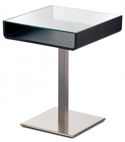 Tables pied central inox multifonctionnel bois