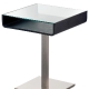 Tables pied central inox multifonctionnel bois