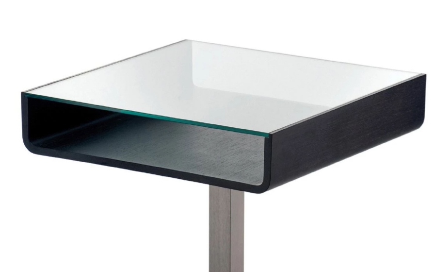 Tables pied central inox multifonctionnel bois