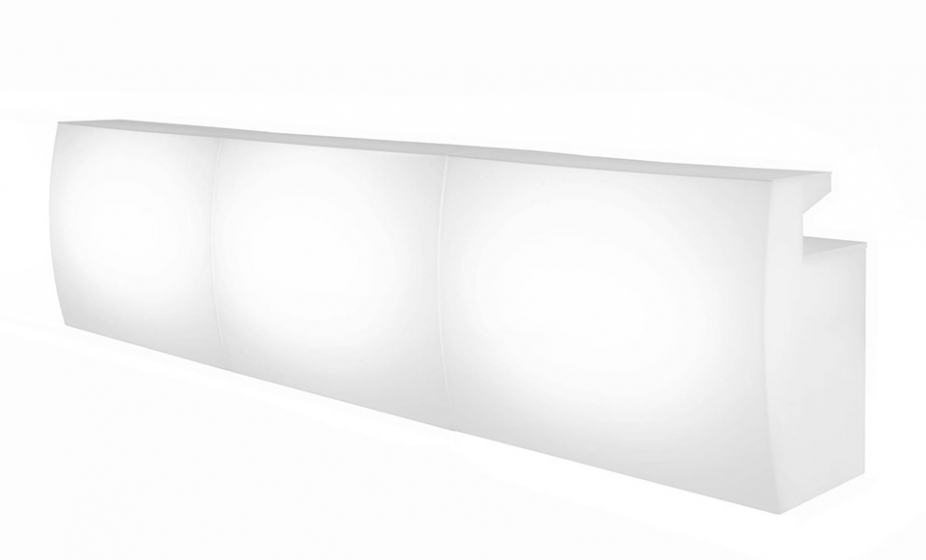 Comptoir de bar Igloo Pedrali mobilier lumineux transparent plastique 