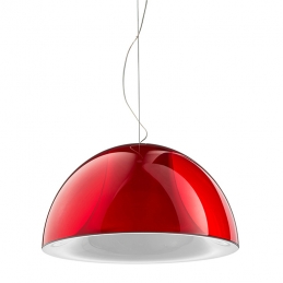 Suspension design L002S Pedrali lampe blanc noir rouge jaune transparent