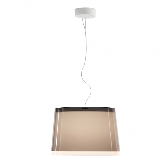 Suspension design L001S/B Pedrali lampe blanc noir beige transparent