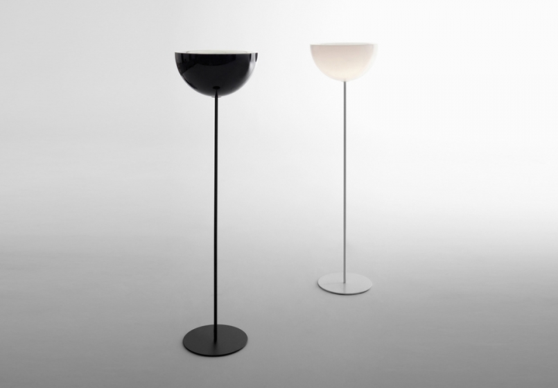 Lampadaire L002ST blanc noir Basaglia Pedrali design Lampe ambiance