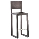 chaise haut Brera Pedrali bois chenê acier inoxydable mobilier promo