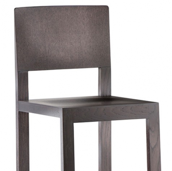 chaise haut Brera Pedrali bois chenê acier inoxydable mobilier promo