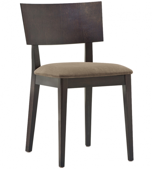 Chaise Elle Pedrali chêne bois velour tissu cuir garnie mobilier 