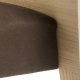 Chaise Glam Pedrali chene cuir garni tissu velour plaza mobilier
