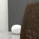 Chaise Glam Pedrali chene cuir garni tissu velour plaza mobilier