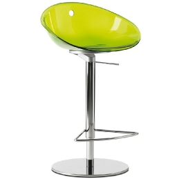 Tabouret Gliss Pedrali assise garnie pivotant cuir naturel Plaza mobilier