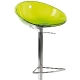 Tabouret Gliss Pedrali assise garnie pivotant cuir naturel Plaza mobilier