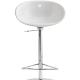 Tabouret Gliss Pedrali assise garnie pivotant cuir naturel Plaza mobilier