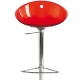 Tabouret Gliss Pedrali assise garnie pivotant cuir naturel Plaza mobilier