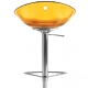 Tabouret Gliss Pedrali assise garnie pivotant cuir naturel Plaza mobilier