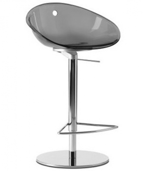 Tabouret Gliss Pedrali assise garnie pivotant cuir naturel Plaza mobilier