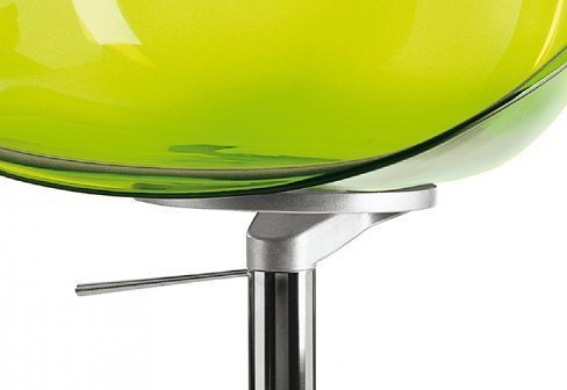 Tabouret Gliss Pedrali assise garnie pivotant cuir naturel Plaza mobilier
