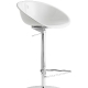 Tabouret Gliss Pedrali assise garnie pivotant cuir naturel Plaza mobilier