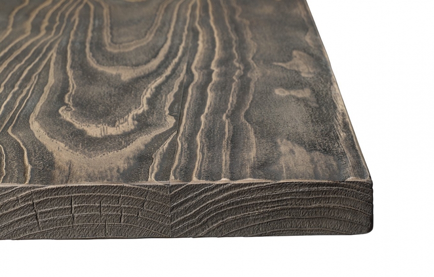 PLATEAU de table rustique SAND VISON PIN MASSIF VIEILLI SABLÉ vauzelle plateau Relief plateau de table effet vieilli gris 