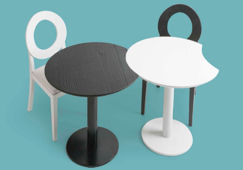 Table modulable complète luna Plateau circulaire bois plateau emboite table ronde bois modulable