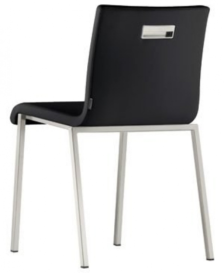 kuadra pedrali design chaise inox mobilier empilable tissu cuir promo chaise confortable