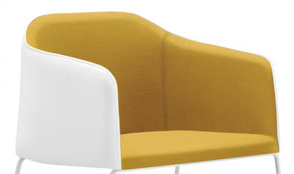 achat pedrali laja 881 fauteuil plaza mobilier acier cuir tissu promo fauteuil confort jaune