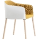 achat pedrali laja 884 fauteuil plaza mobilier frêne cuir tissu promo fauteuil jaune confortable