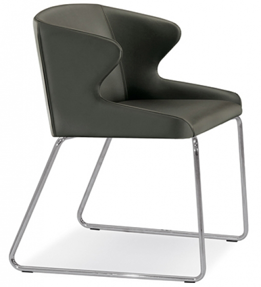 achat pedrali leila 682 fauteuil plaza mobilier acier cuir tissu promo chaise confort