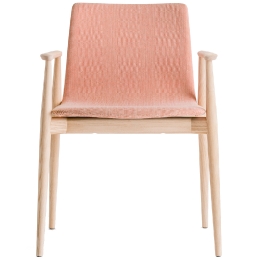 achat pedrali fauteuil malmo 397 stéphane plaza mobilier frêne cuir assise galbée fauteuil confortable rose