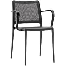 vente pedrali mya 705 fauteuil stéph plaza mobilier noir rouge promo métal outdoor terrasse extérieur 