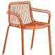 achat pedrali nolita 3655 fauteuil metal jardin cedre rouge fer fil acier