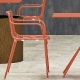 achat pedrali nolita 3655 fauteuil metal jardin cedre rouge fer fil acier