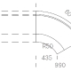 Banquette MD2C60 modulable Modus 2 60° simili cuir tissu velours banquette ronde courbe 