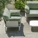 Fauteuil jardin design lounge Reva Patrick Jouin Pedrali confort coussin assise garnie blanc sable