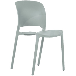 Chaise Lupa polypropylène empilable x 12 confort et design extérieur vert blanc beige grise