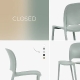 Chaise Lupa polypropylène empilable x 12 confort et design extérieur vert blanc beige grise
