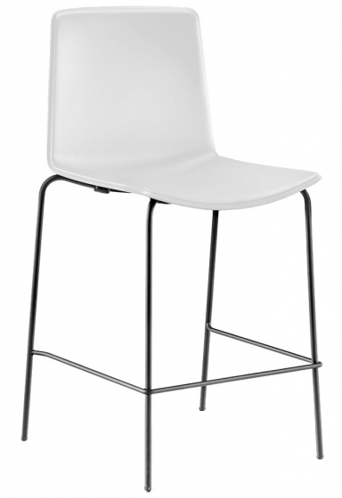Chaise haute 892 hauteur 65 cm 896 75 cm Tweet empilable Pedrali coque en polypropylène moulé par double-injection et structure