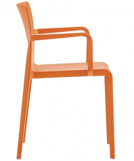 Fauteuil design Volt 674 HB Pedrali ergonomie résine empilable terrasse interieur exterieur orange bleu blanc noir rouge beige