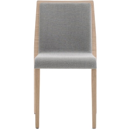 Chaise empilable 424 Young Pedrali chene teinté chaise légère tapissée garnie confortable chêne design 