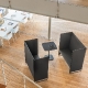 Banquette Zippo 140 Pedrali canapés confortables meeting espaces lounge 2 places rembourrée avec assise en polyuréthane 