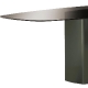 Tables Pied Central Aero Pedrali Table de Massage au Design Simple et Moderne noir ou blanc plateau verre rectangulaire ovale 