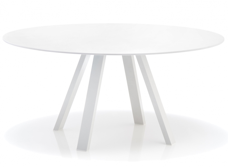 Table 4 pieds Arki pedrali acier laqué bois multiplis compact Recherche d'une table moderne pour restaurant