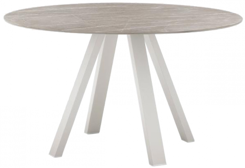 Table 4 pieds Arki pedrali acier laqué bois multiplis compact 