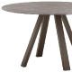 Table 4 pieds Arki pedrali acier laqué bois multiplis compact 